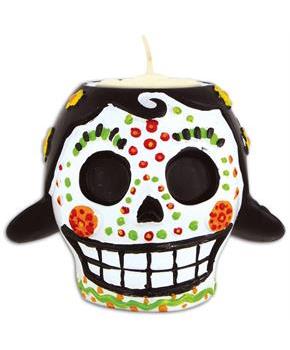 Day Of The Dead Female Tea Light Holder