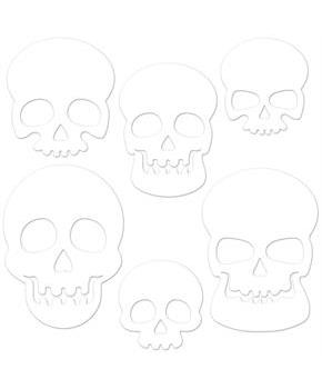Plastic Die-Cut Skulls