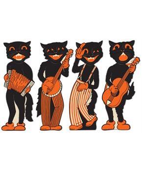 Vintage Halloween Scat Cat Band Cutouts