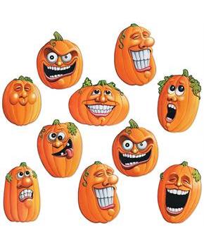 Mini Wacky Jack-O-Lantern Cutouts