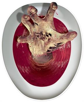 Zombie Hand Toilet Topper Peel 'N Place