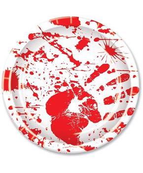 Bloody Handprints Plates