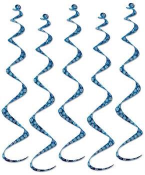 Printed Snowflake Twirly Whirlys