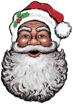 Display Santa Face Cutout