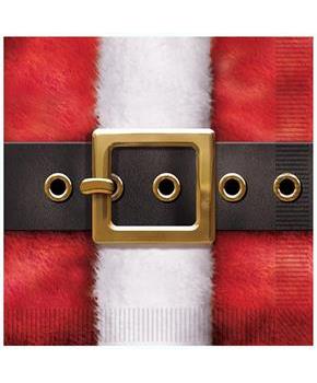 Santa's Belt Buckle Luncheon Napkins