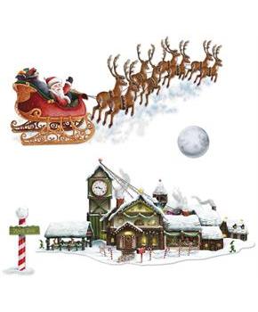 Santa's Sleigh & Workshop Props