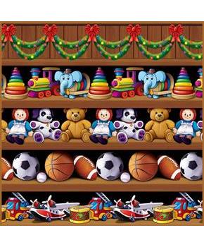 Santa's Workshop Backdrop