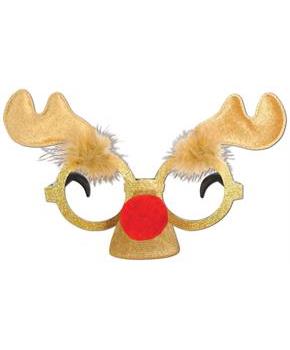 Glittered Reindeer Glasses