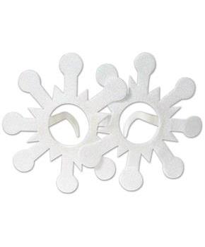 Glittered Snowflake Glasses