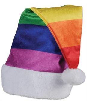 Rainbow Santa Hat