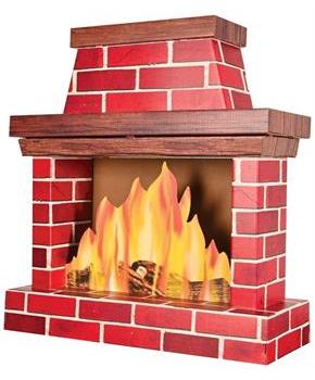3-D Fireplace Prop
