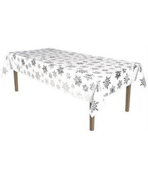 Metallic Snowflake Tablecover
