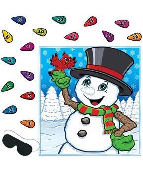 Pin The Nose On The Snowman Game