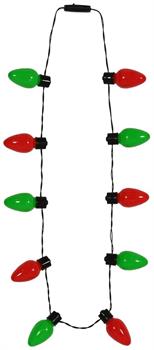 Light-Up Christmas Light Bulb Necklace