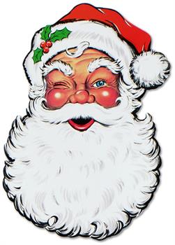 Display Santa Face Cutout