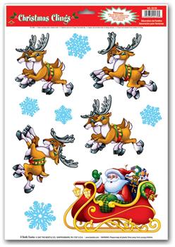 Santa & Sleigh Clings