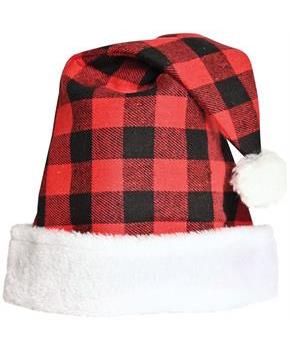 Plaid Santa Hat