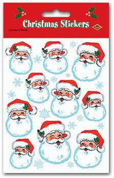 Santa Face Stickers