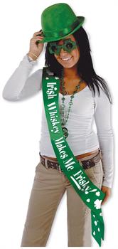 Irish Whiskey Makes Me Frisky! Satn Sash