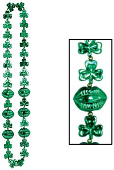 Shamrock Beads w/Kiss Me Lips
