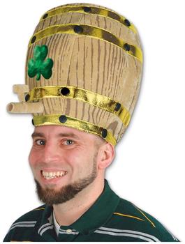 Plush Shamrock Beer Barrel Hat