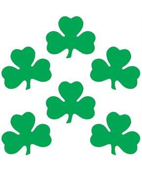 Pkgd Printed Shamrock Cutouts