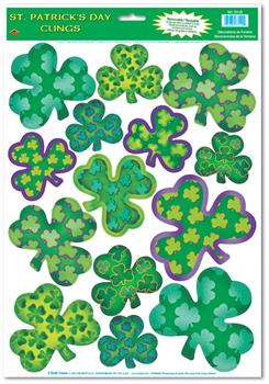 Irish-Mood Shamrock Clings