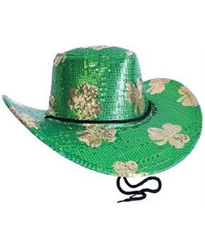 Sequined St. Patrick's Day Cowboy Hat