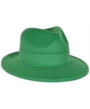 Green Velour Fedora