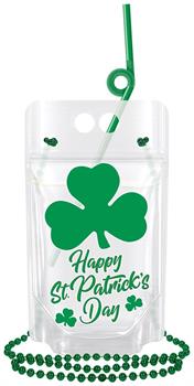 Happy St. Patrick's Day Drink Pouches