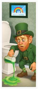 Leprechaun Restroom Door Cover