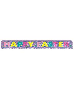 Metallic Happy Easter Fringe Banner