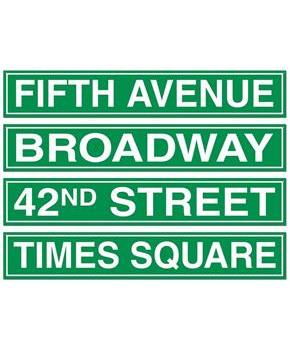 New York City Street Sign Cutouts