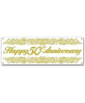 "50th" Anniversary Sign Banner