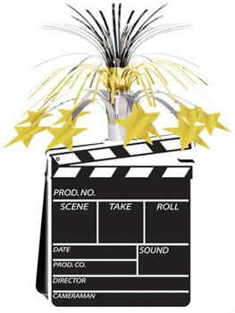 Movie Set Clapboard Centerpiece