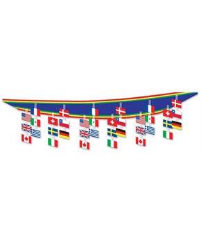 International Flag Ceiling Decor
