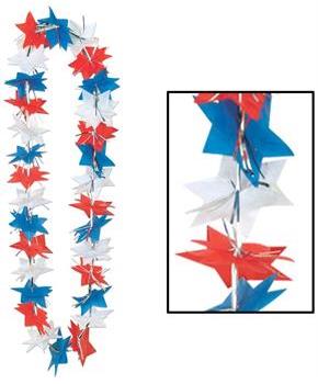 Patriotic Star Party Lei