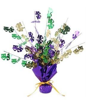 Mardi Gras Gleam 'N Burst Centerpiece