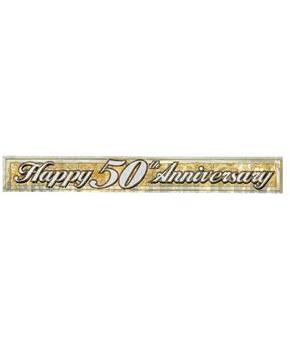 Metallic "50th" Anniversary Fringe Bnr