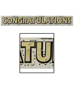 Metallic Congratulations Fringe Banner