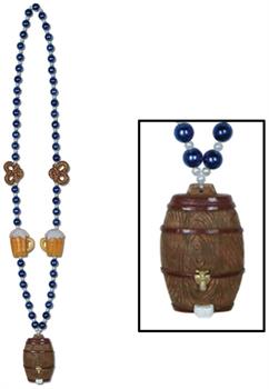 Oktoberfest Beads w/Keg Medallion