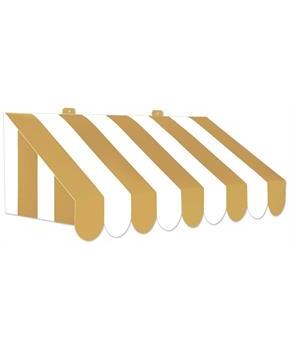 3-D Gold & White Awning Wall Decoration