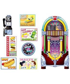 Soda Shop Signs & Jukebox Props