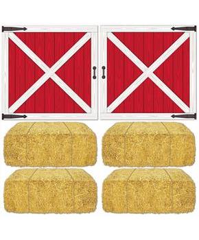 Barn Loft Door & Hay Bale Props
