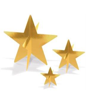 3-D Foil Star Centerpieces