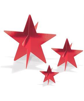 3-D Foil Star Centerpieces