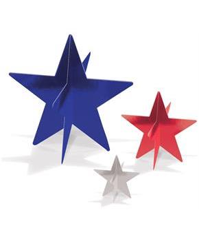 3-D Foil Star Centerpieces