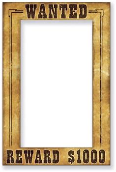 Western Wanted Photo Fun Frame