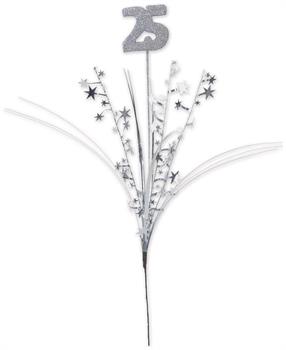 Glittered "25" Metallic Star Spray