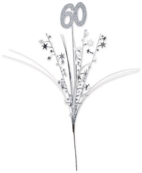 Glittered "60" Metallic Star Spray